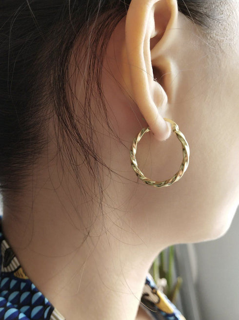 Cercei din argint Estela (Silver/Gold)